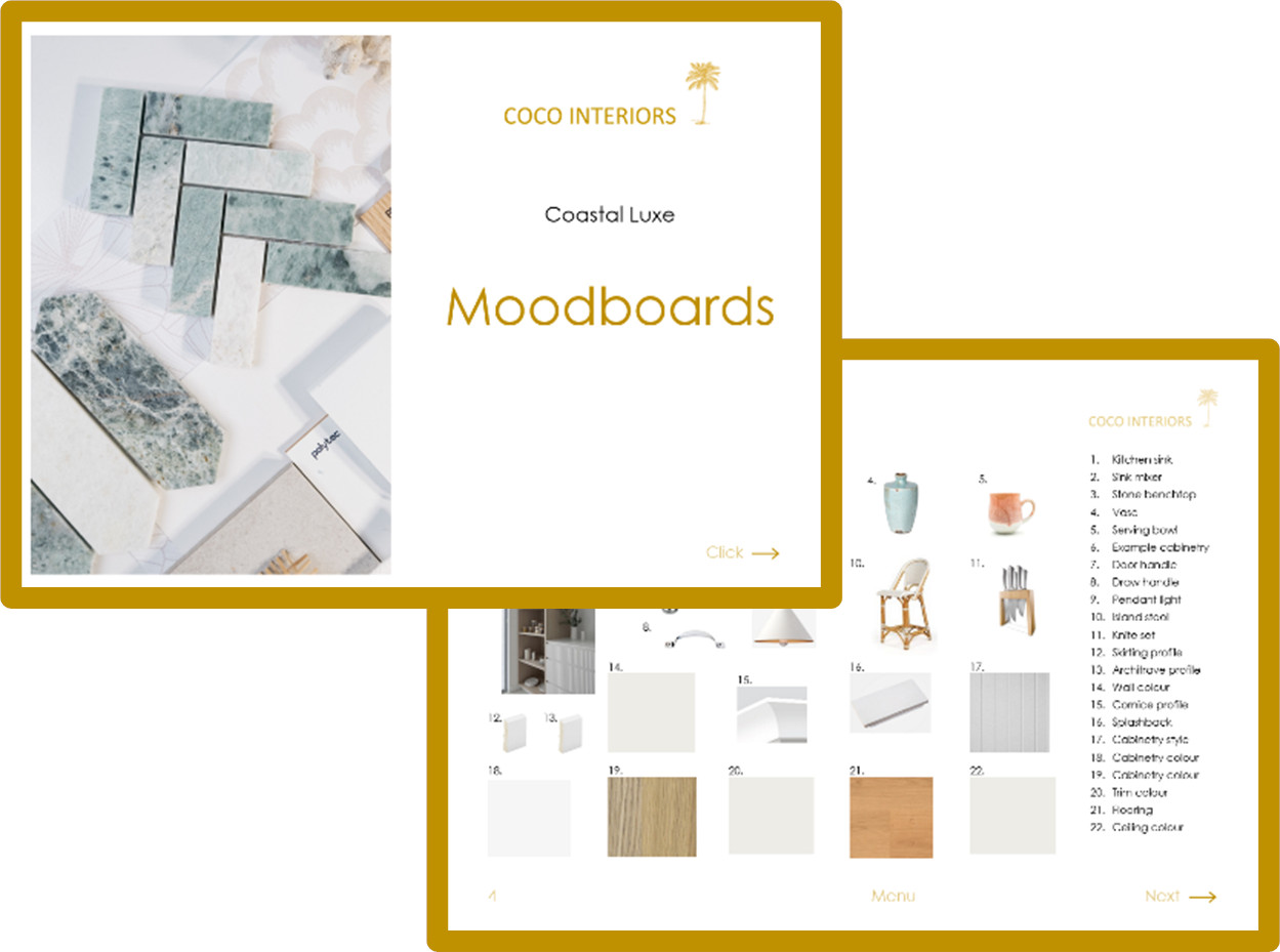 Coastal Luxe Sneak Peek Moodboard